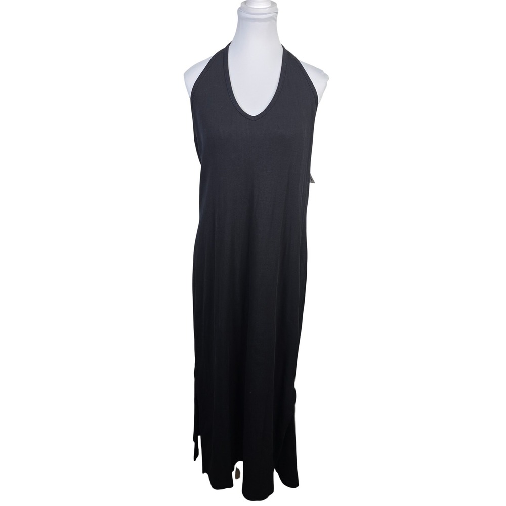 Old Navy Womens Black Ribbed Halter Maxi Dress XXL NWT
